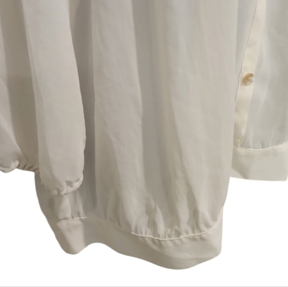 NWT Chico's Semi-sheer Lace Detail Button Up Top - Picture 3 of 6